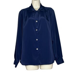 Elegant Navy Blue Women's Top